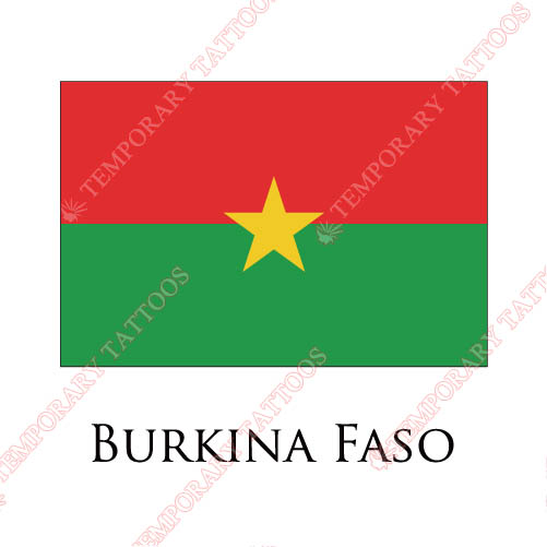 Burkina Faso flag Customize Temporary Tattoos Stickers NO.1838